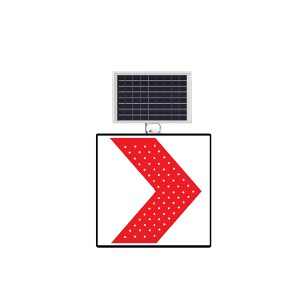 Panouri Succesive pentru curbe deosebit de Periculoase, la Dreapta, Solar LED, 60x60x4 cm, indicator rutier solar
