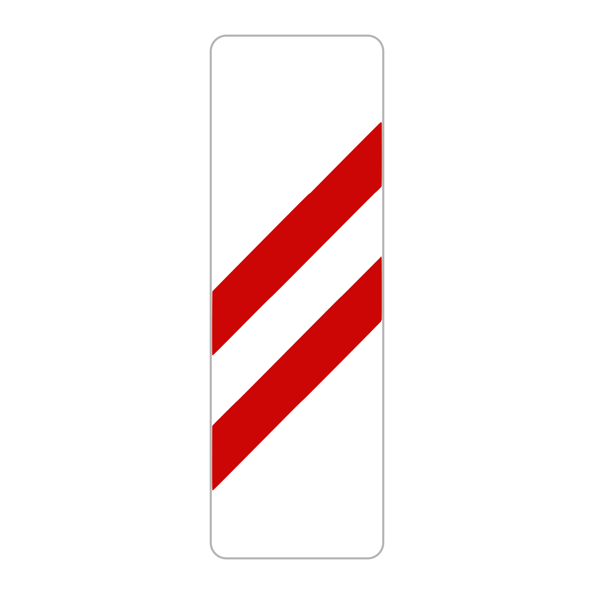 A42 Panel – Level Crossing Countdown Marker, 2 Bars, 33x100 cm, Class I