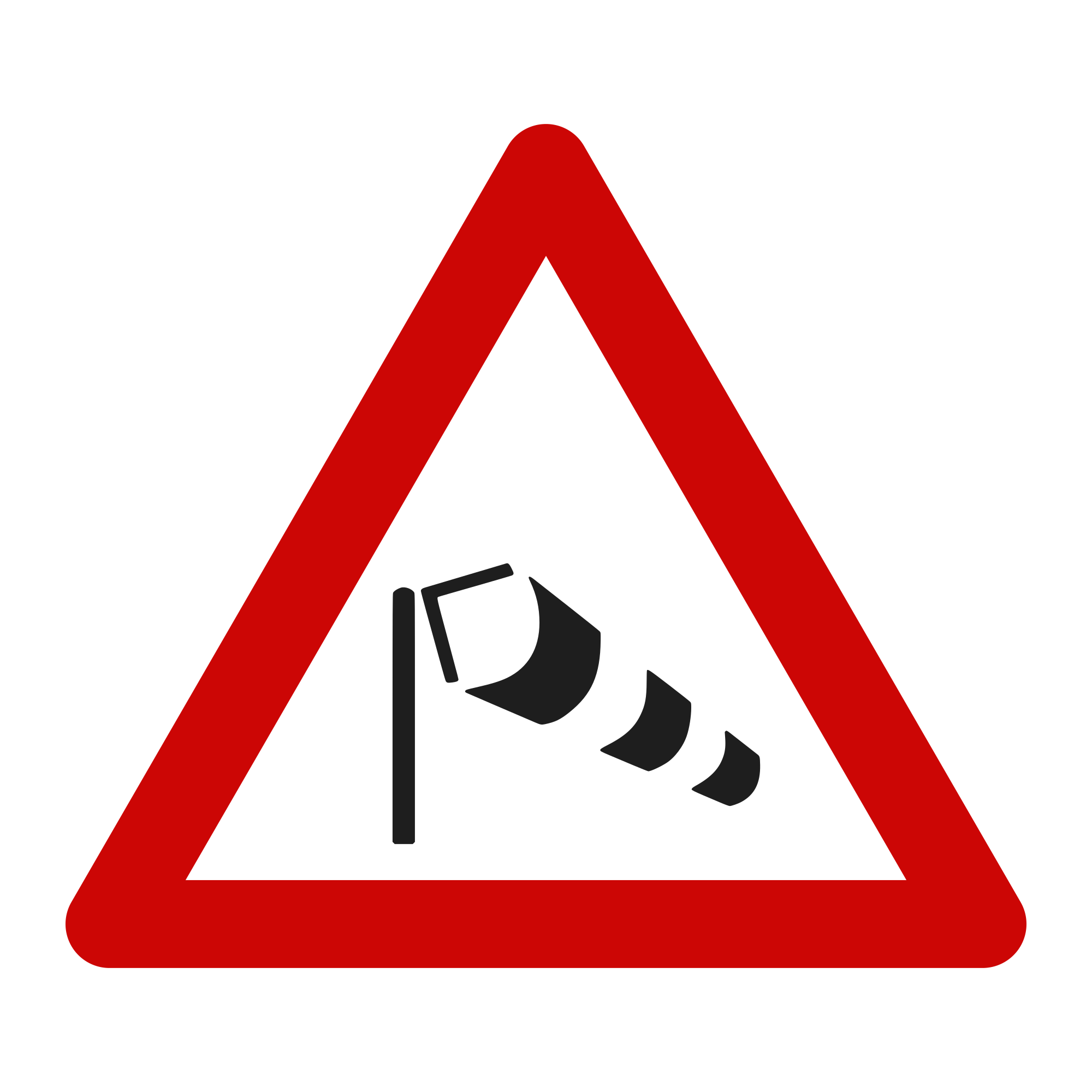 A29 Warning Sign – Crosswind, 70 cm, Class I