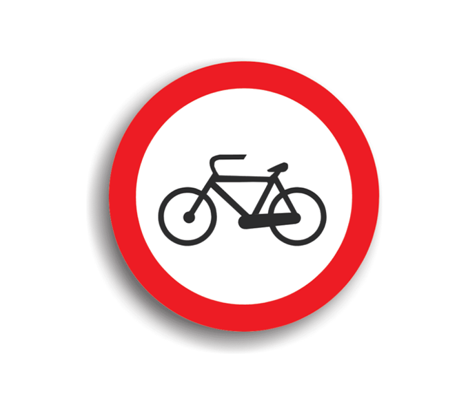 C5 - Accesul interzis bicicletelor (Ø60 cm - CLASA I)