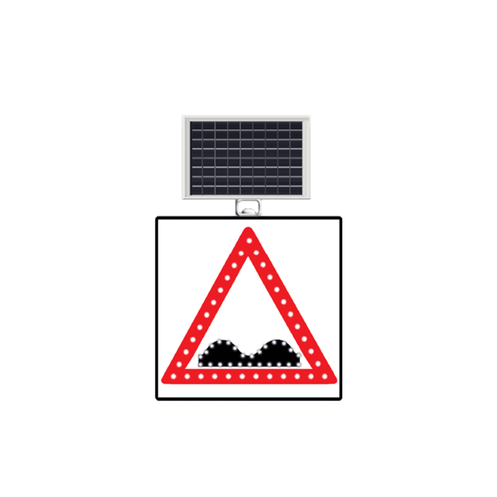 Drum cu Denivelări, Solar LED, 60x60x4 cm, indicator rutier solar