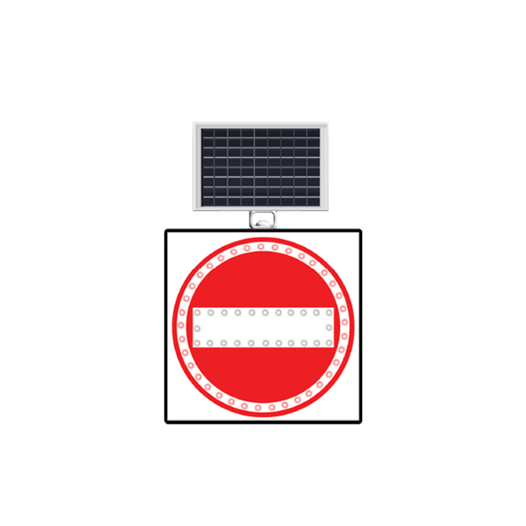 Accesul Interzis, Solar LED, 60x60x4 cm, indicator rutier solar