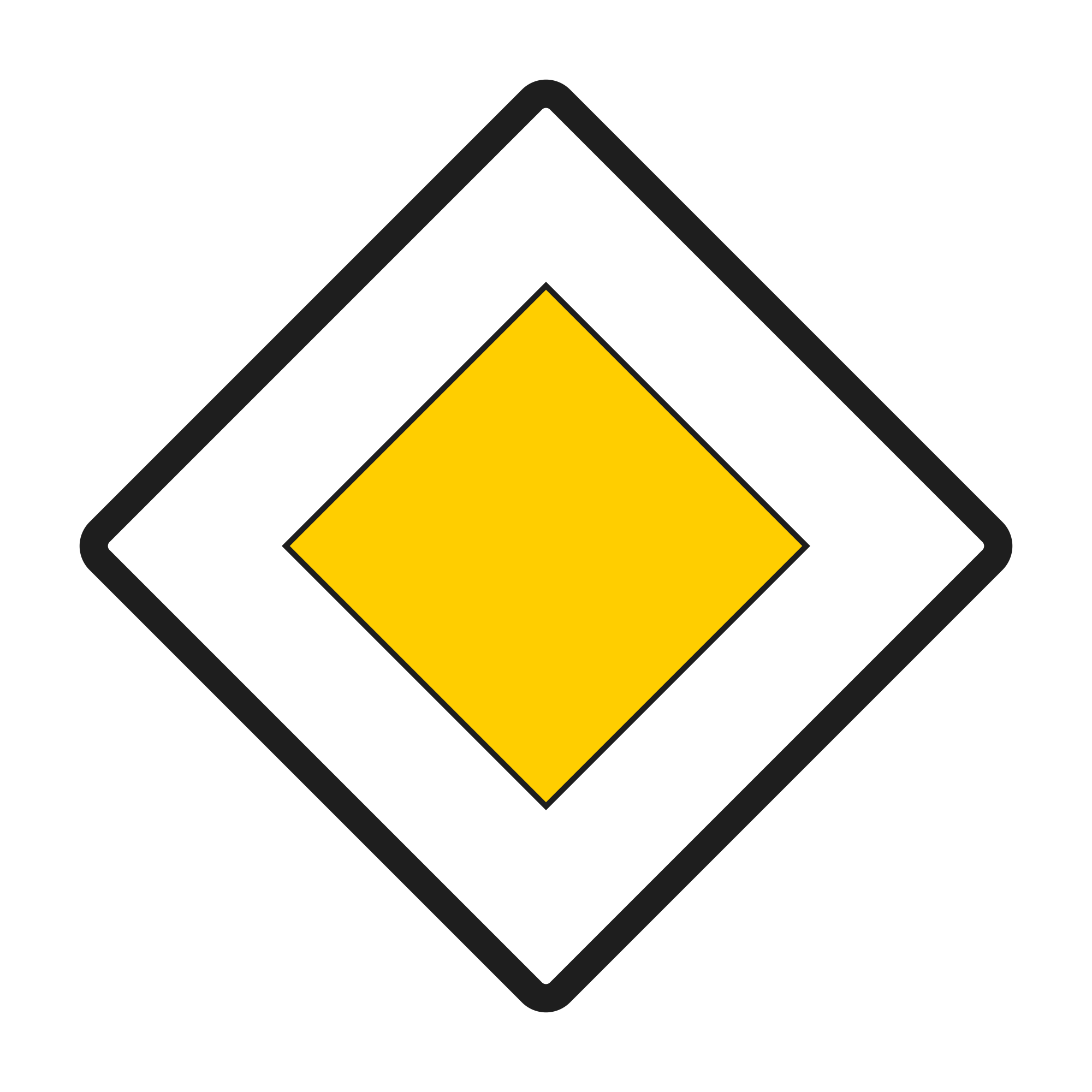 B3 Priority Sign – Priority Road, 60x60 cm, Class I