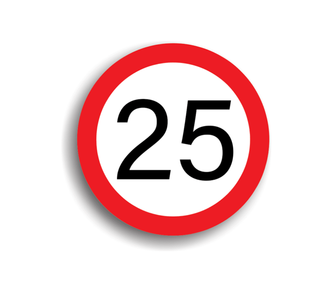 C27 - Speed limit 25 km/h (Ø60 cm - CLASS I)