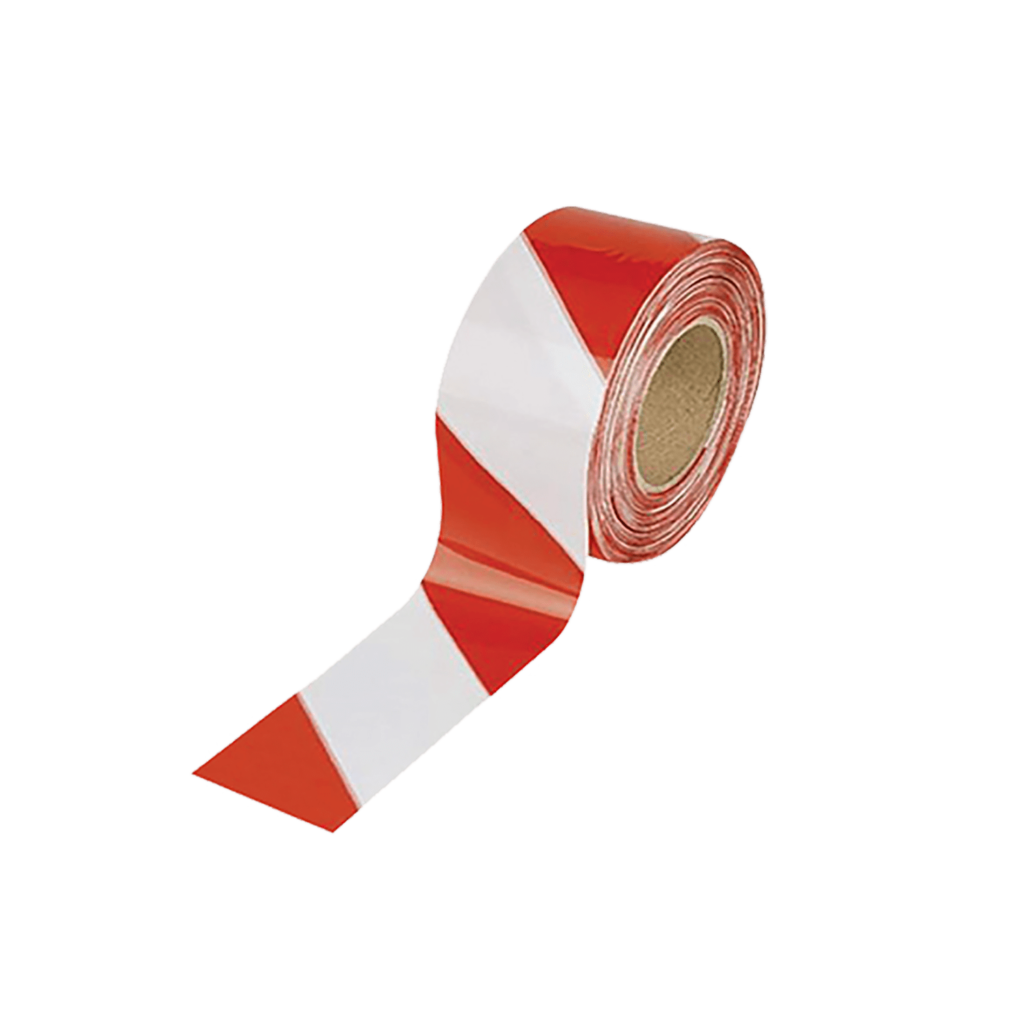 Bandă Delimitare, Roșu și Alb, 6 cm x 200 M