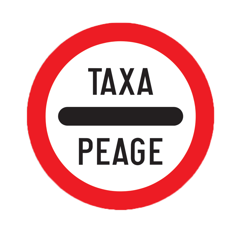 Taxă de trecere, indicatoare rutiere