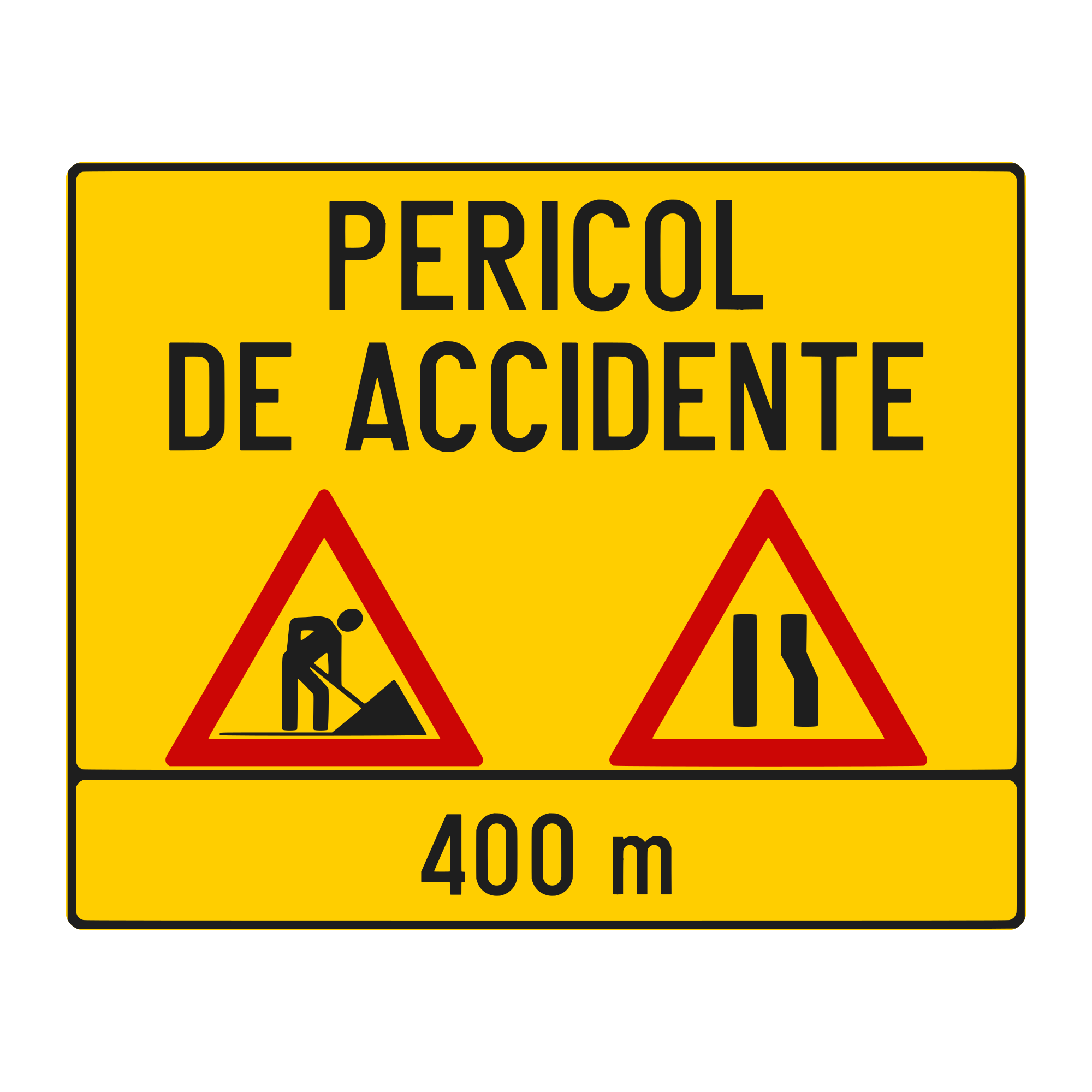 U33 Temporary Sign – Alternating Traffic Section Ahead (Right), 150x120 cm, Class I