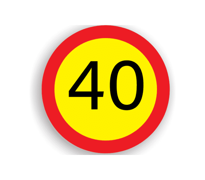 U13 - Limitare de viteză 40 km/h (Ø80 cm - Clasa II)