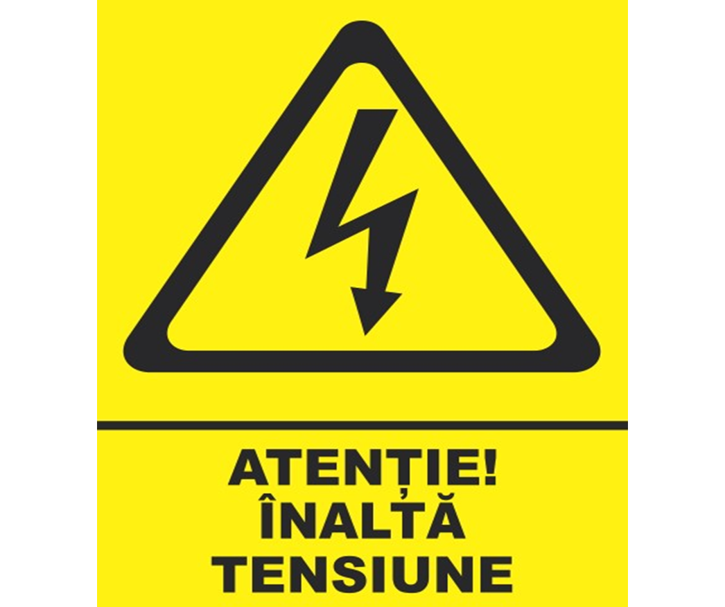 ATENȚIE! Înaltă Tensiune (50x65 cm - CLASA I)