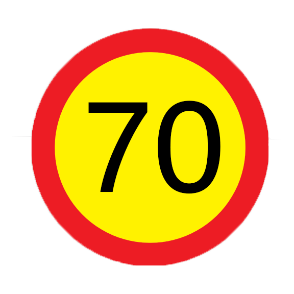 U13 - Limitare de viteză 70 km/h (Ø80 cm - Clasa II)