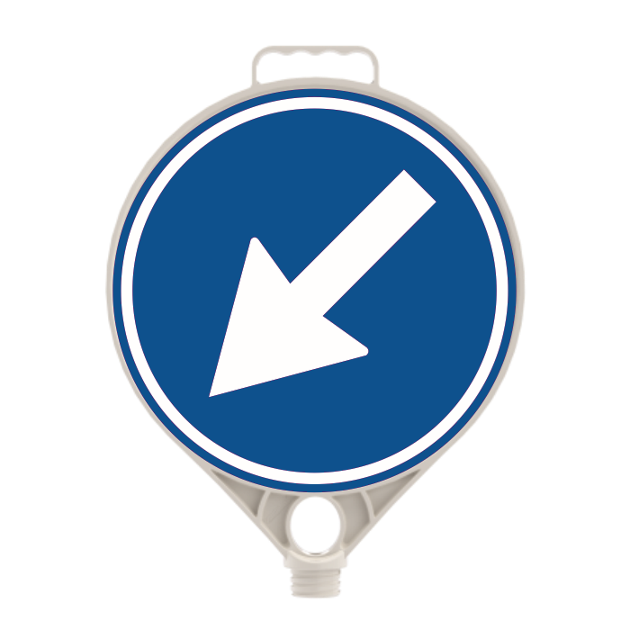 Indicator din Plastic cu Filet, Ocolire Stângă, D-Ø28 cm
