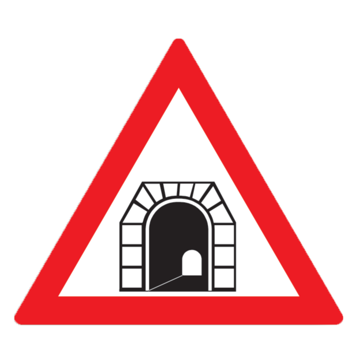 Tunel, indicatoare rutiere