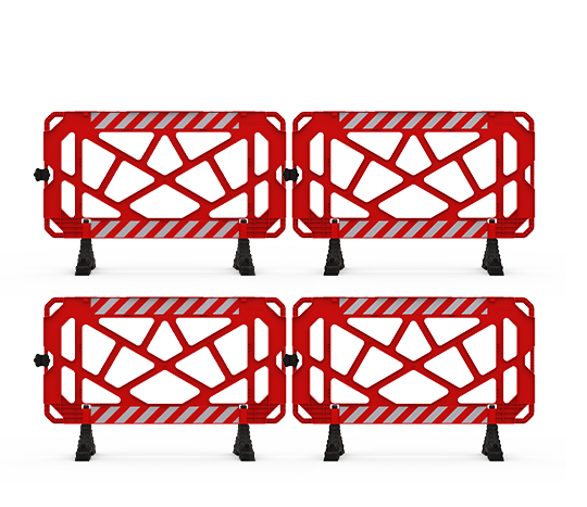 Set Bariera Modulara Roșu 150×100cm (4 buc)