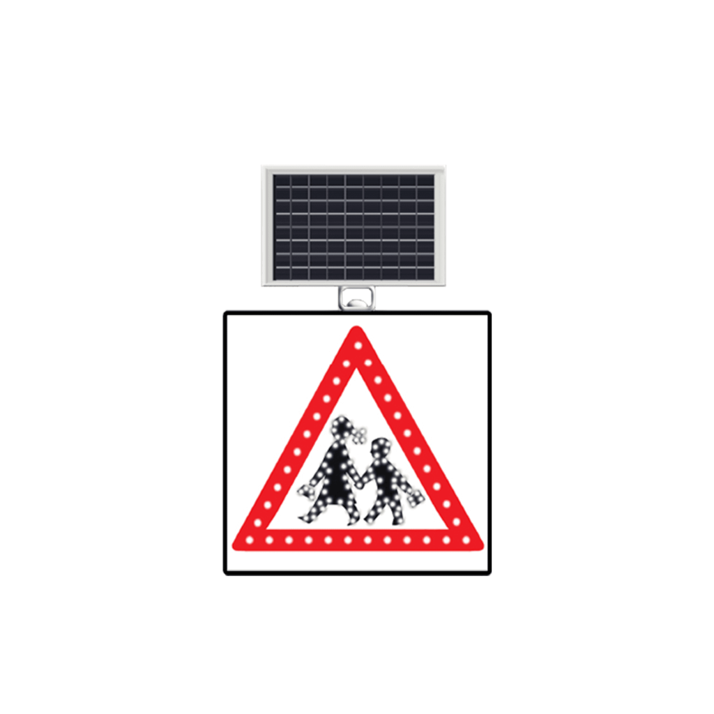 Copii, Solar LED, 60x60x4 cm, indicator rutier solar