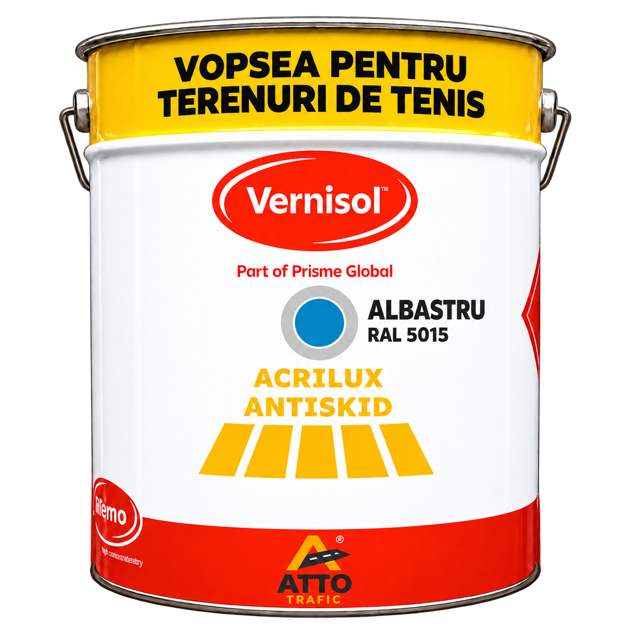 Vopsea Acrilică Antiderapantă pentru Terenuri de Sport, Albastru (RAL 5015), 25 kg
