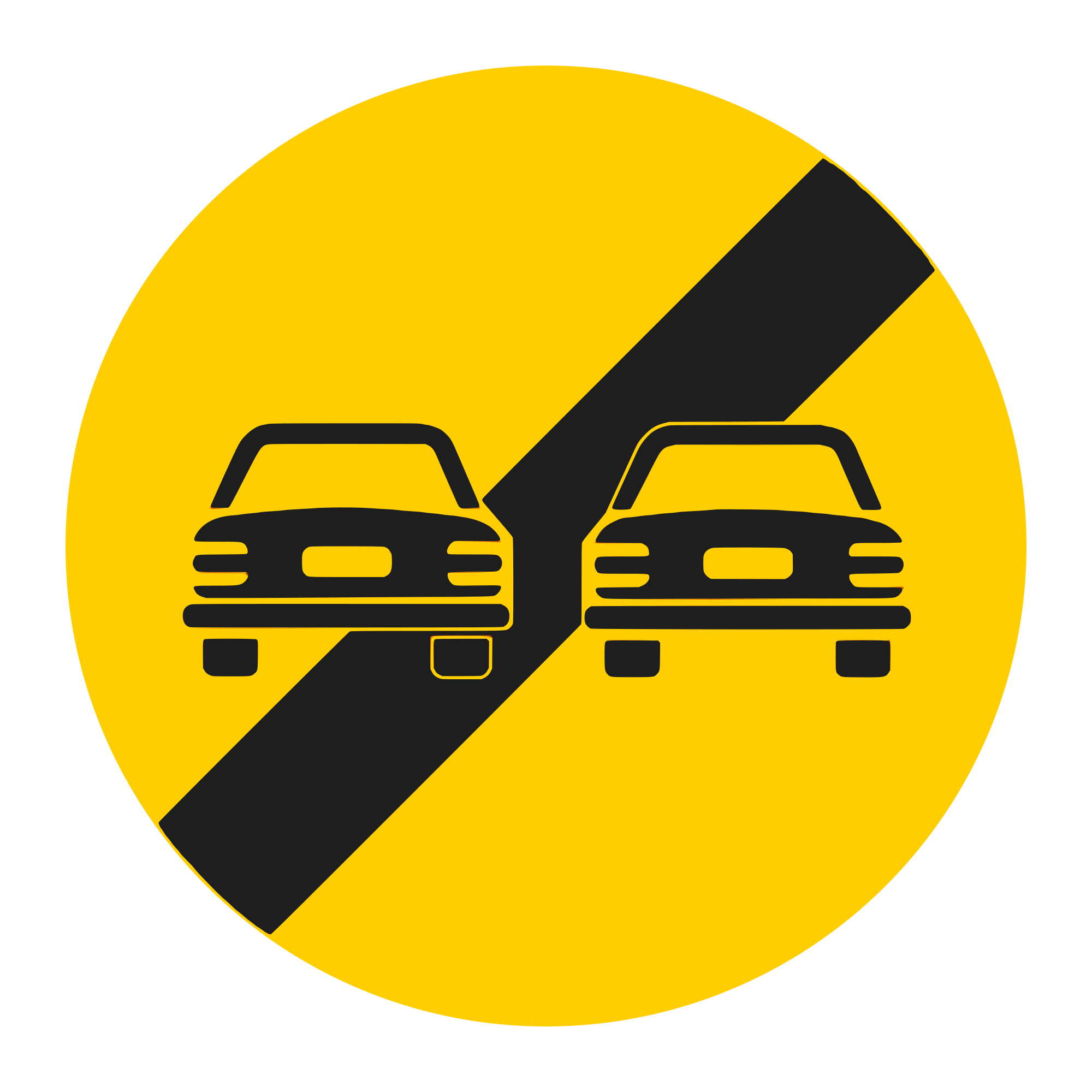 U15 Temporary Sign – End of No Overtaking, Ø60 cm, Class I
