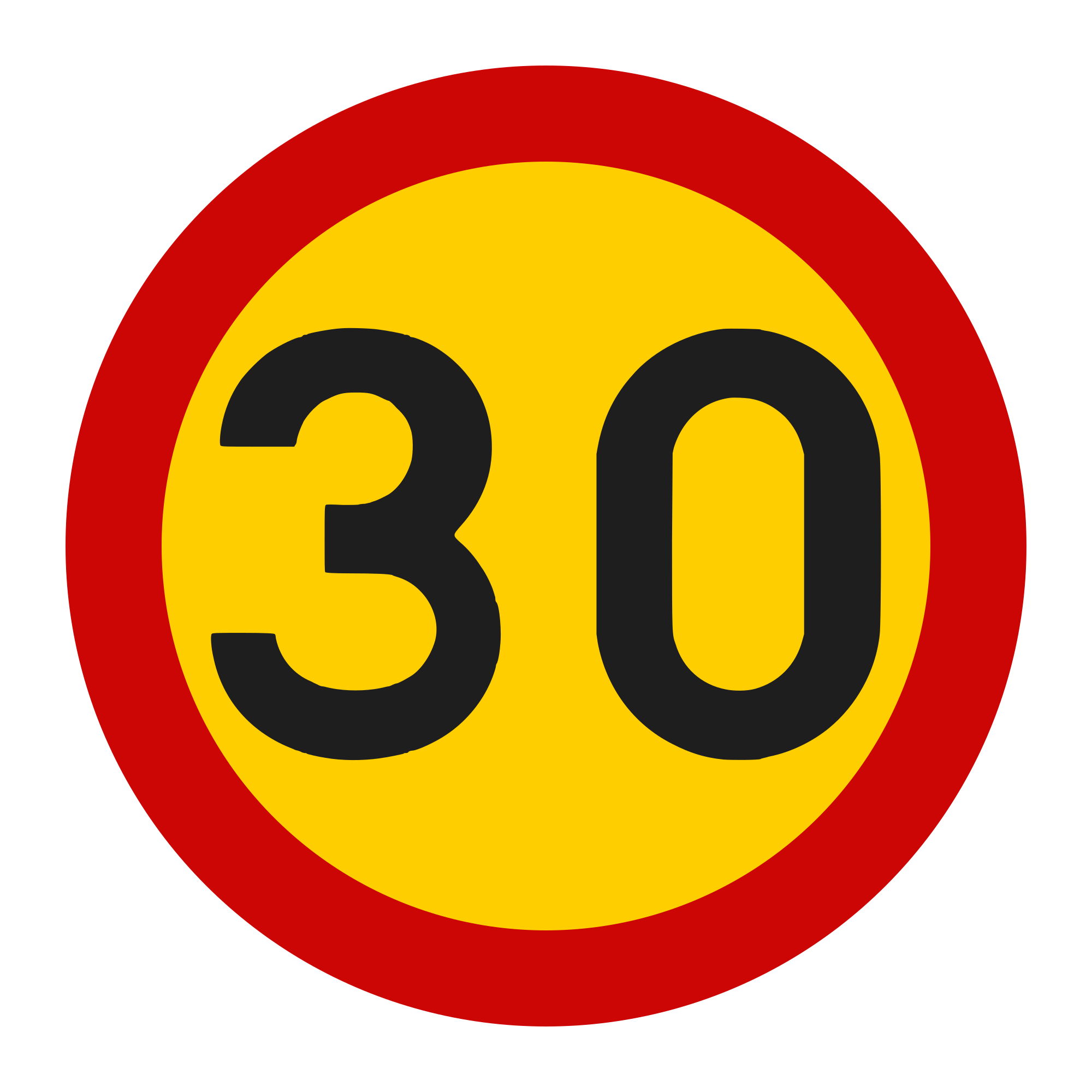 U13 Temporary Sign – Speed Limit 30 km/h, Ø80 cm, Class II