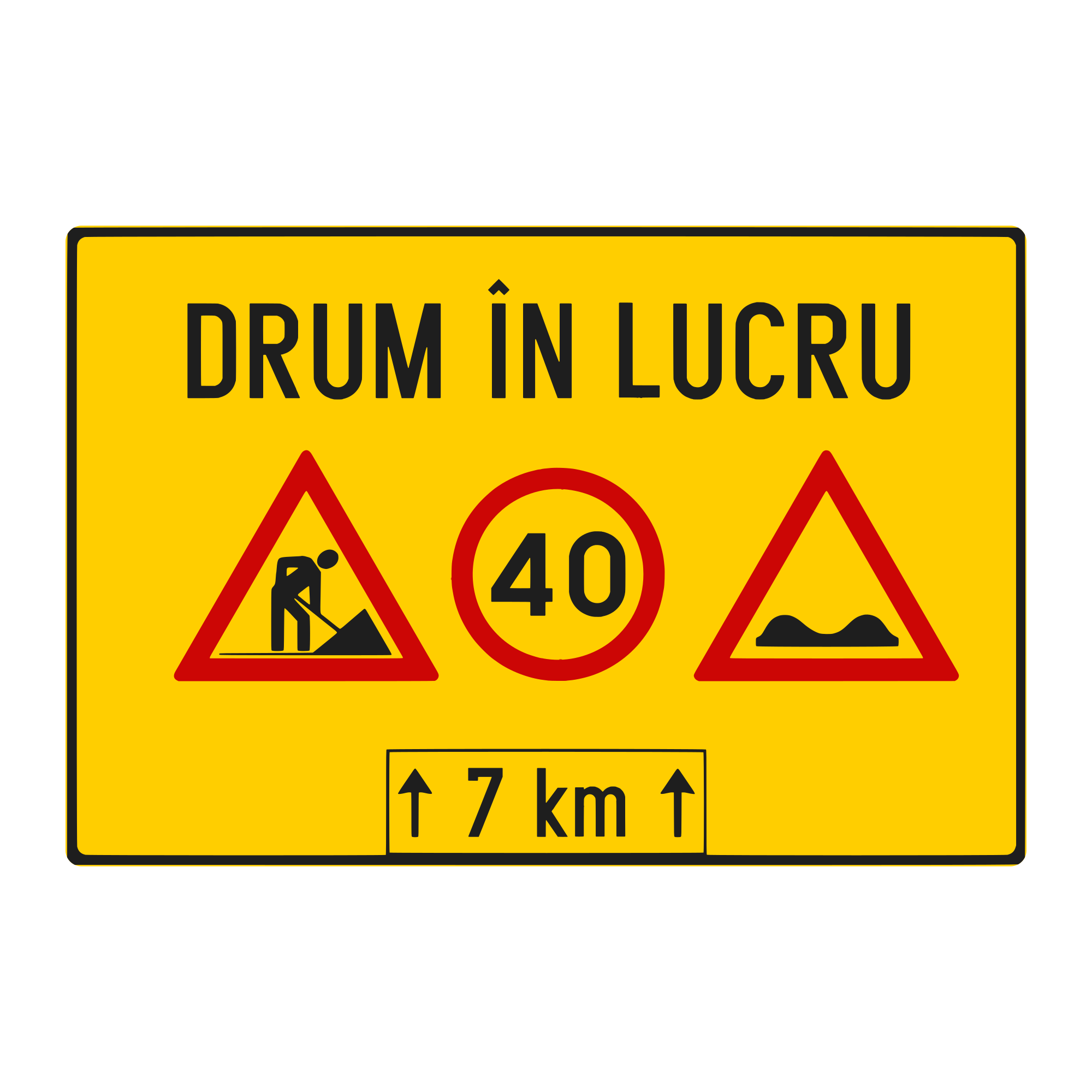 U32 Temporary Sign – Series of Work Sites, 180x120 cm, Class I