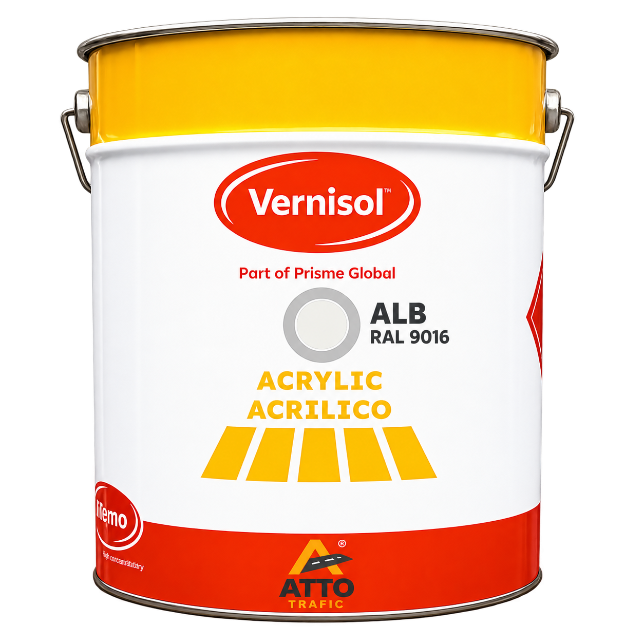 Vopsea Rutieră Monocomponentă Acrilică, Alb (RAL 9016), 25 kg