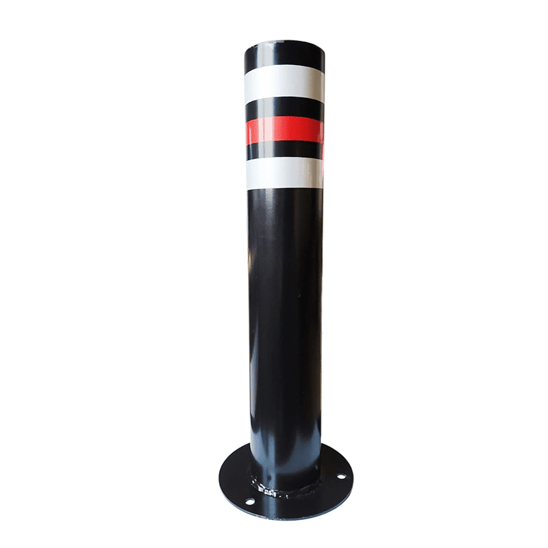 Stâlp Metalic, Fier, Negru (RAL 9017), Ø9×45 cm