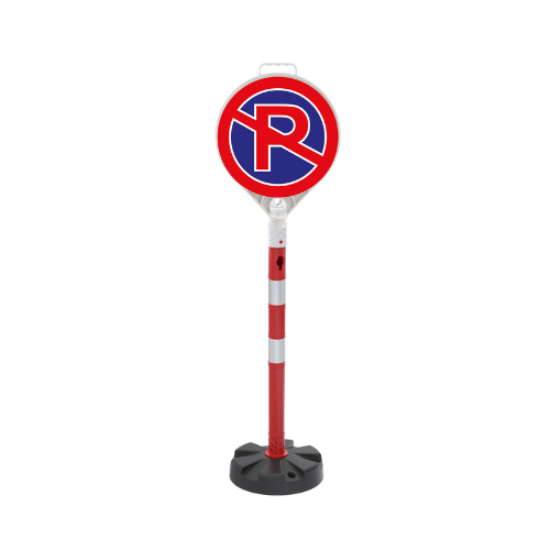 Set Stâlp Mobil Ø6.3×120 cm cu Indicator Parcarea Interzisă (Plastic)