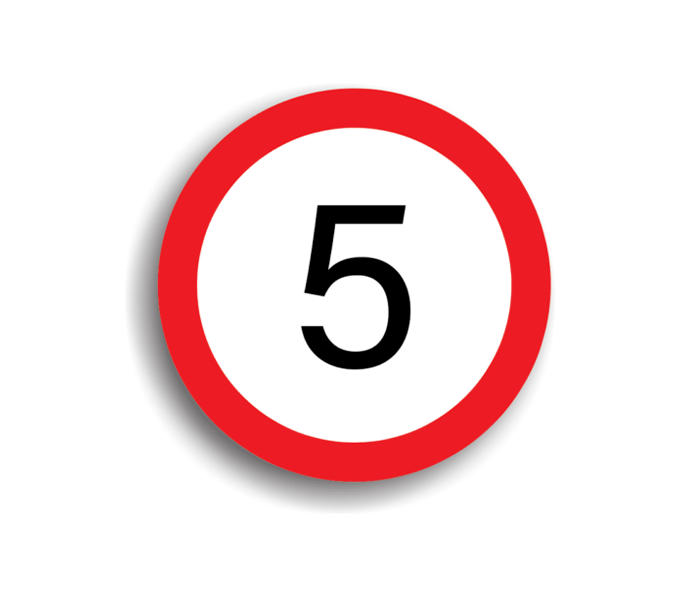 C27 - Limitare de viteză 5 km/h (Ø60 cm - CLASA I)