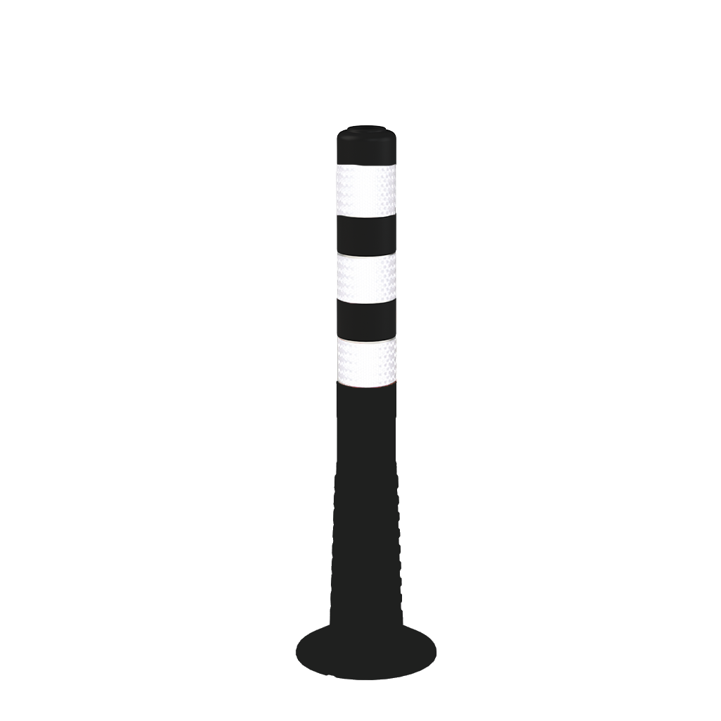 Stâlpi din Cauciuc, PE, 75 cm, Negru