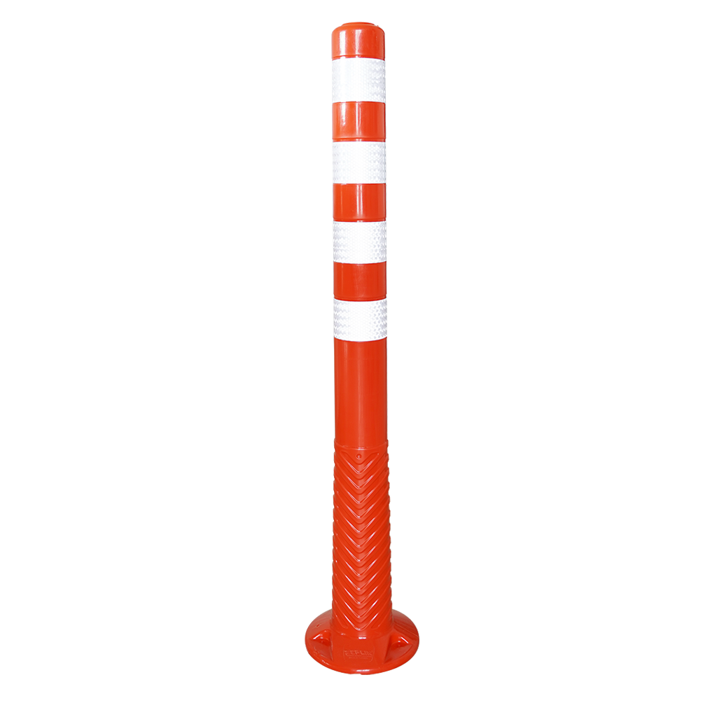 Stalpi Delimitare Flexibili, PE, 100 cm, Portocaliu