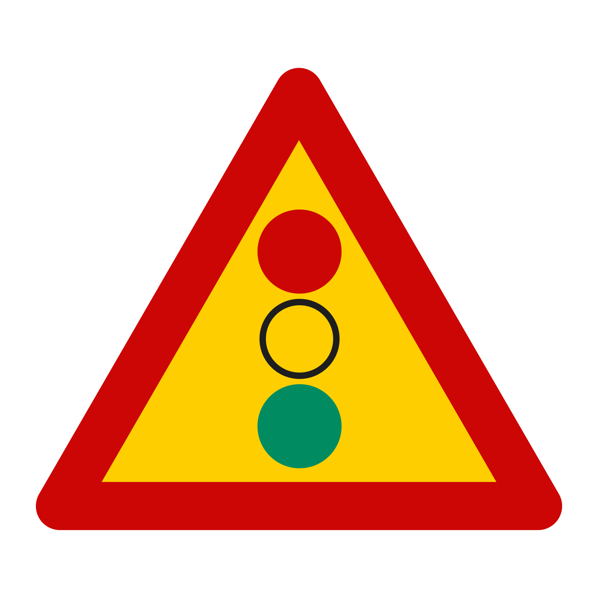 U9 Temporary Sign – Traffic Lights, 70 cm, Class I