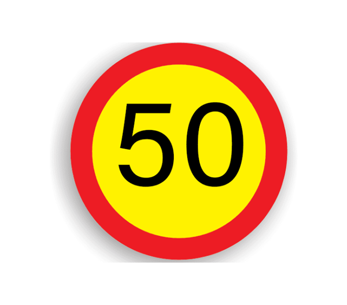 U13 - Limitare de viteză 50 km/h (Ø80 cm - Clasa II)