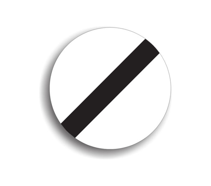 C33 - Sfârșitul tuturor restricțiilor (Ø60 cm - CLASA I)