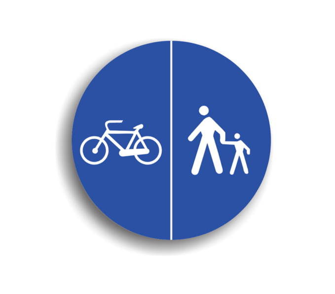 D12 - Delimitare piste pentru pietoni și biciclete (Ø60 cm – CLASA I)