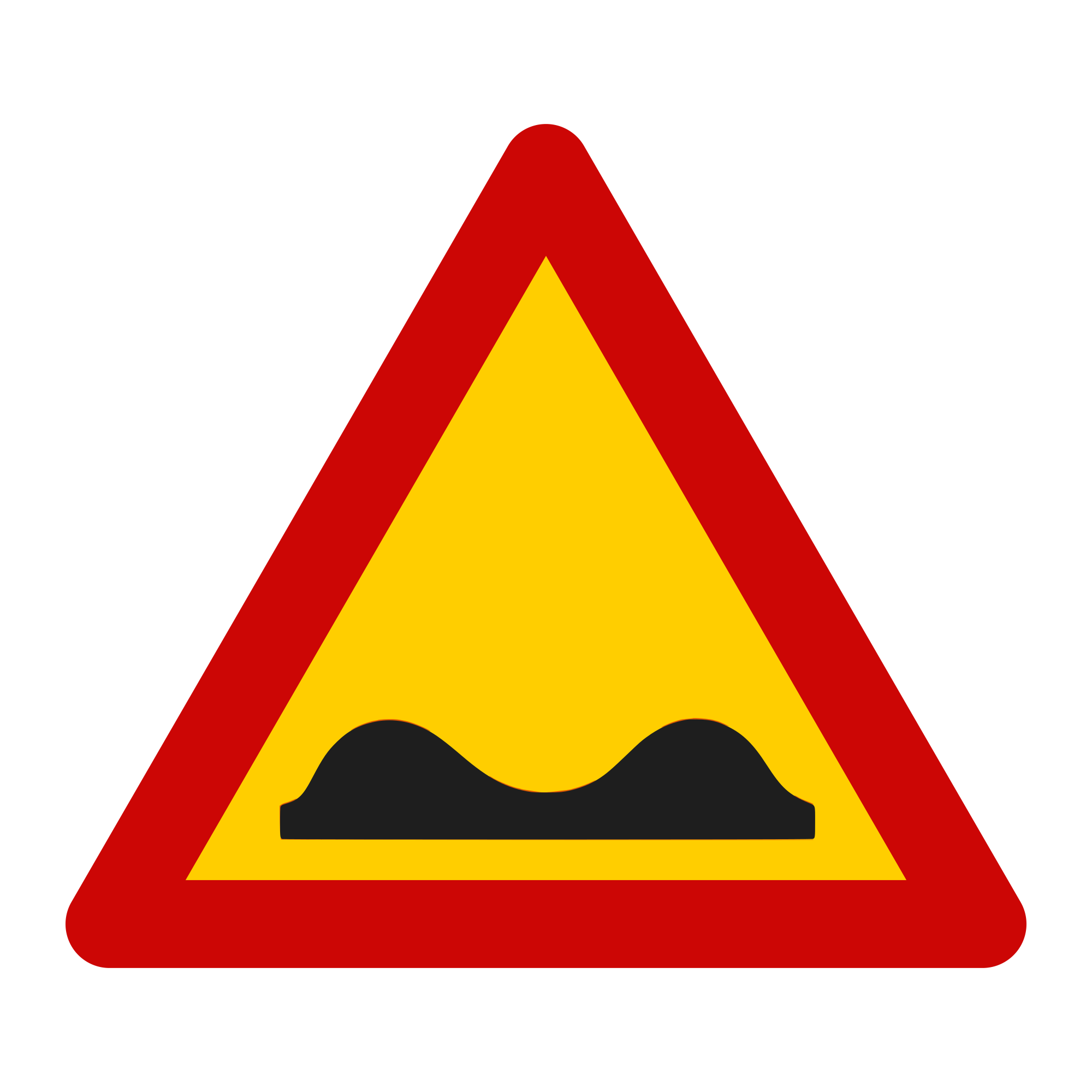 U5 Temporary Sign – Uneven Road, 70 cm, Class I