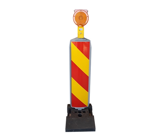 Baliză cu Lampă cu Lumină Galbenă Intermitentă, Baza de 15 Kg