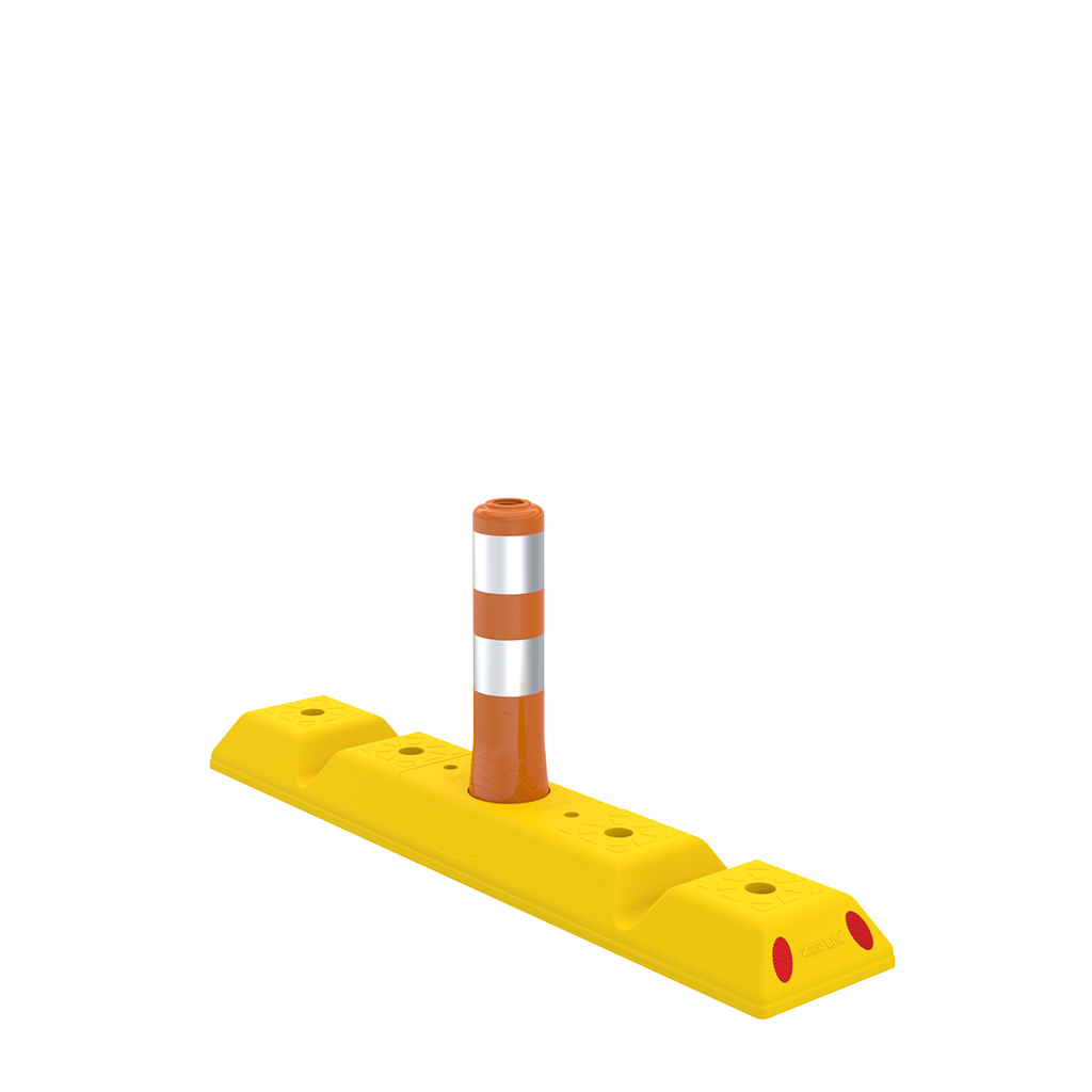 Separator de Sens din PPC cu Stalp Flexibil TPU, 100x20x50 cm