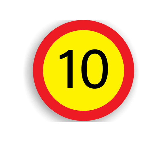 U13 - Limitare de viteză 10 km/h (Ø60 cm - CLASA I)