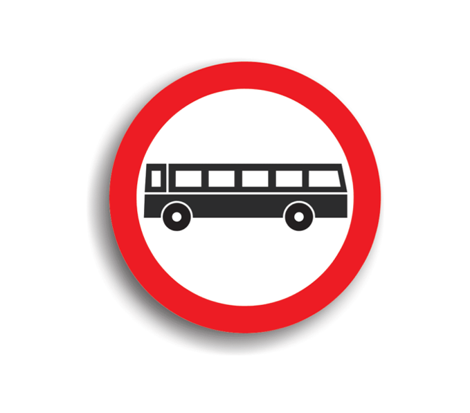 C9 - Accesul interzis autobuzelor (Ø60 cm - CLASA I)