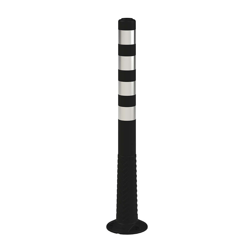 Stalpi Delimitare Flexibili, PE, 100 cm, Negru