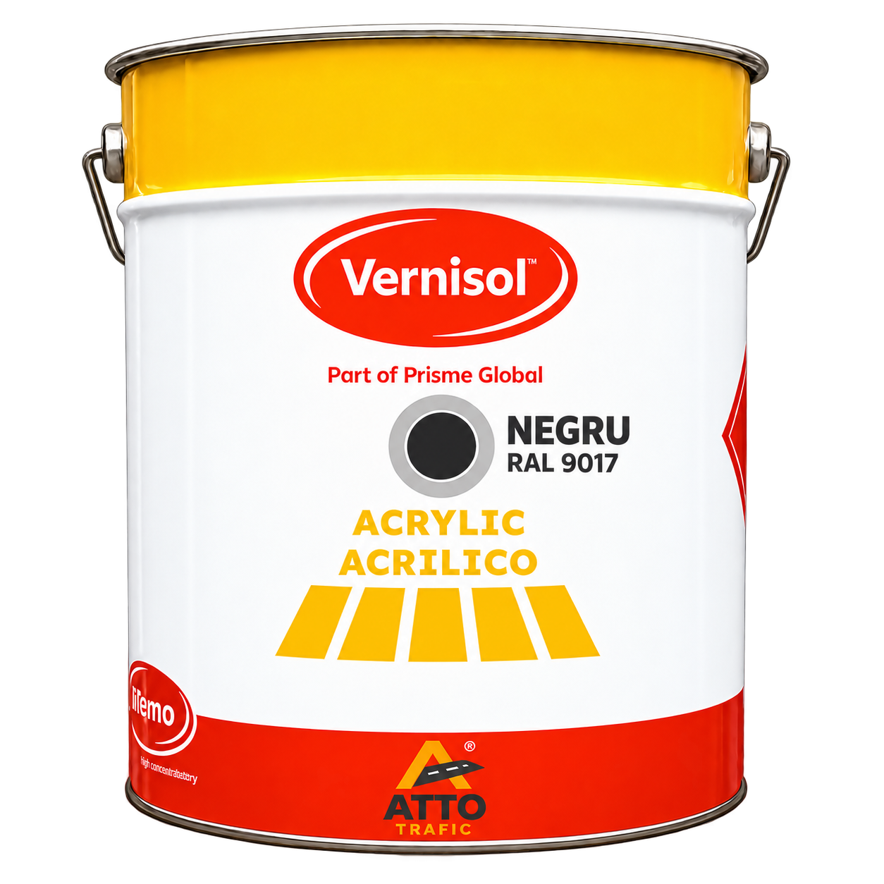 Vopsea Rutieră Monocomponentă Acrilică, Negru (RAL 9017), 25 kg