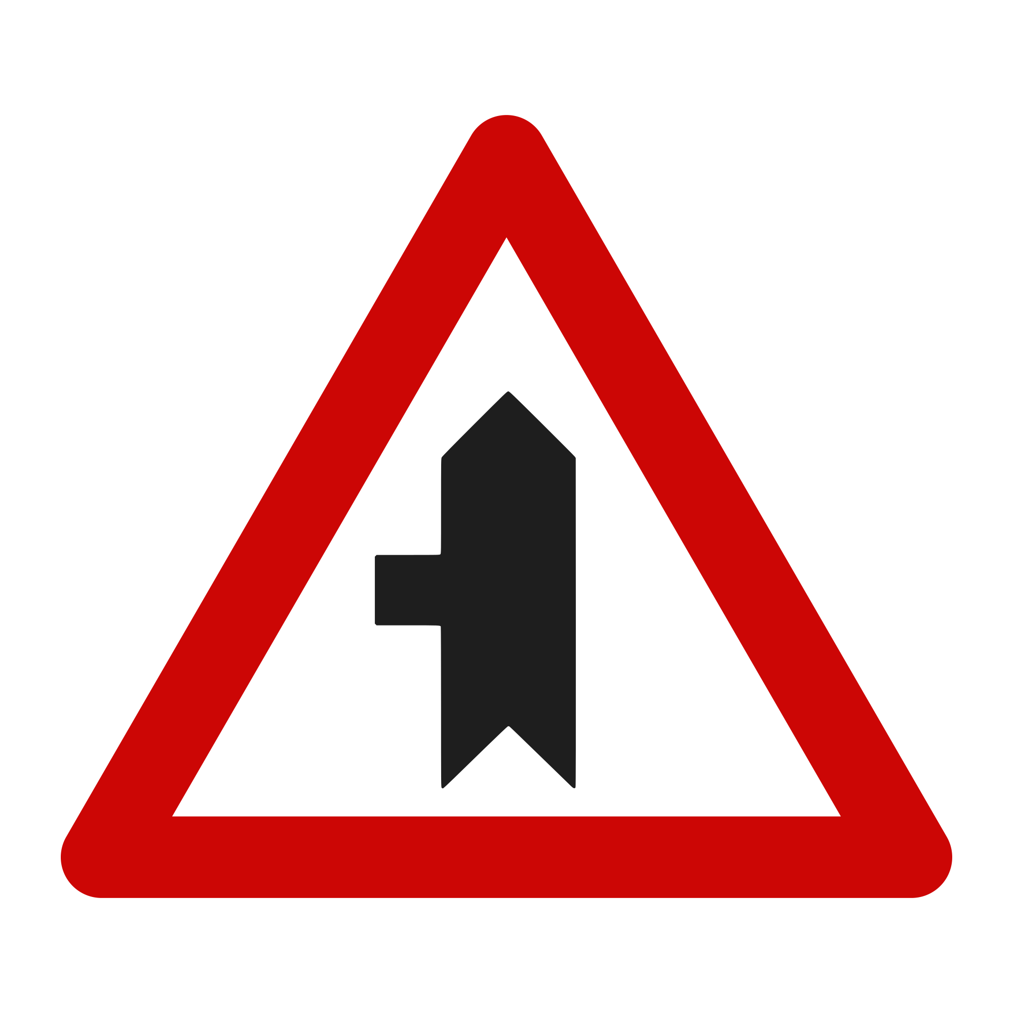 A35 Warning Sign – Junction with a Minor Road on the Left, 70 cm, Class I