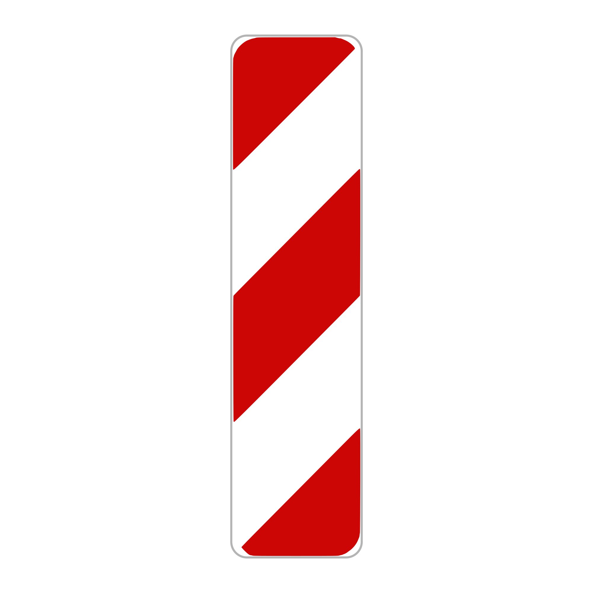 A44 Directional Marker – Pass on the Left, 25x100 cm, Class I