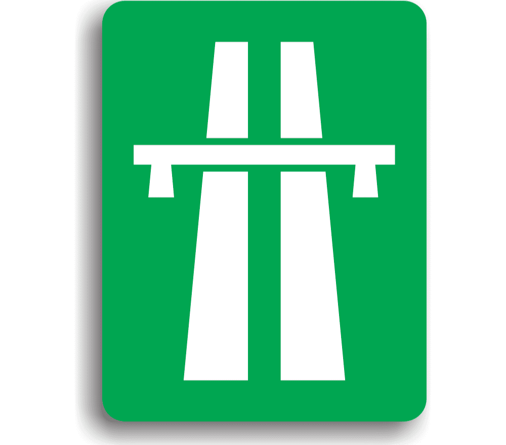 Autostradă, indicatoare rutiere