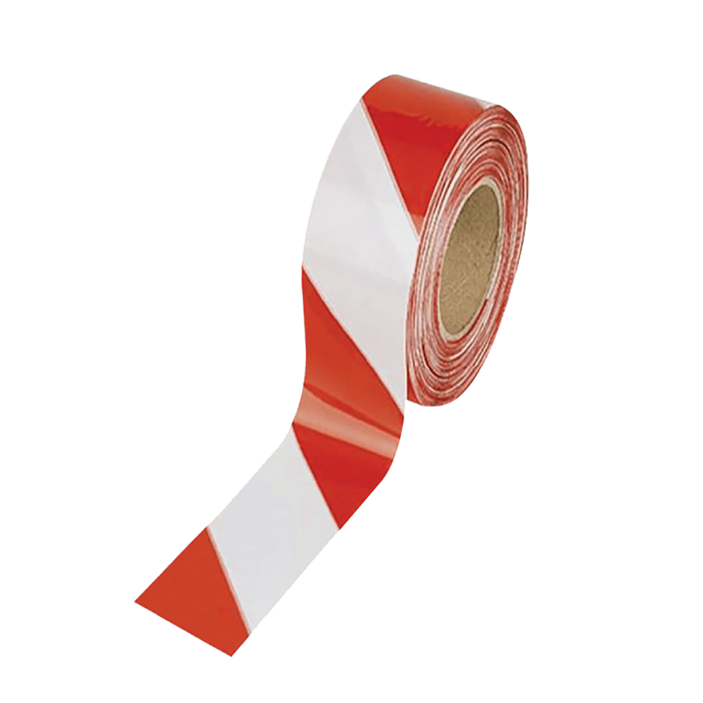 Bandă Delimitare, Roșu și Alb, 6 cm x 500 M