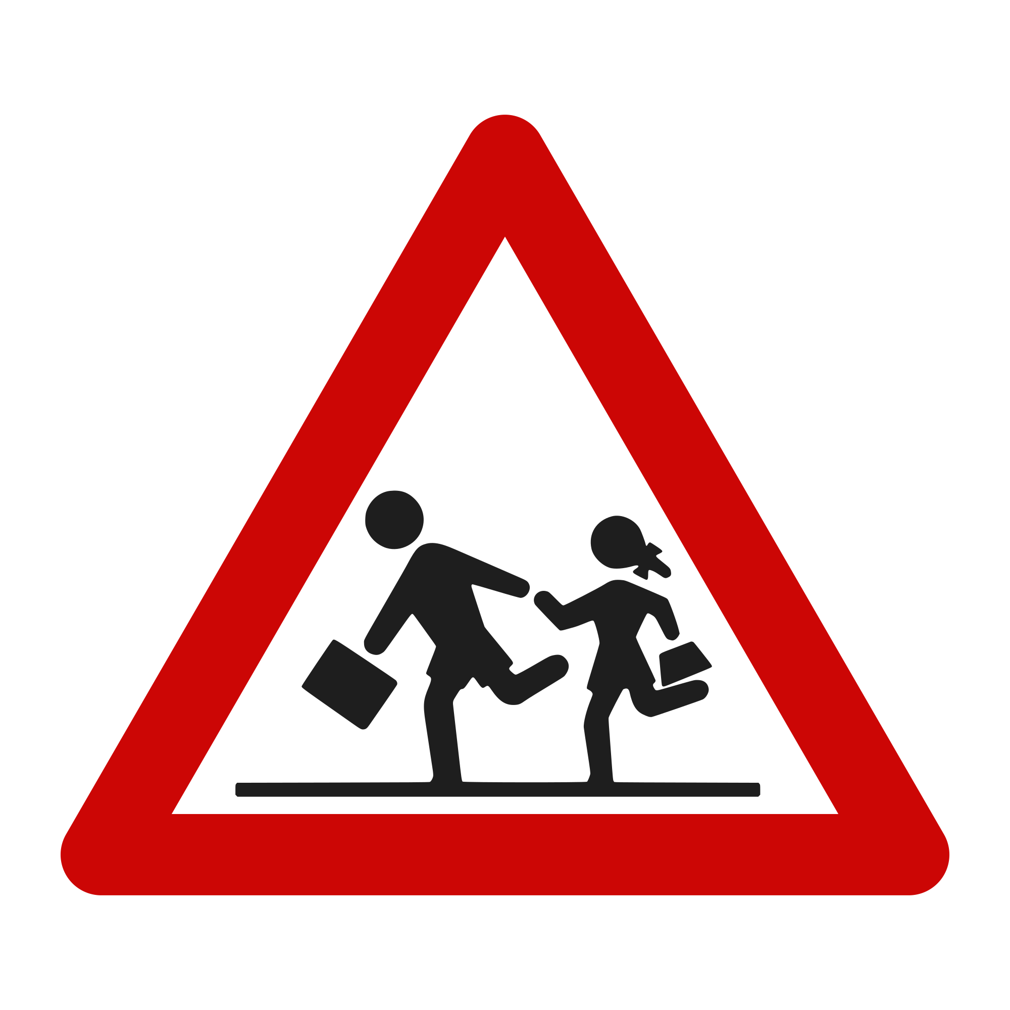 A23 Warning Sign – Children, 70 cm, Class I