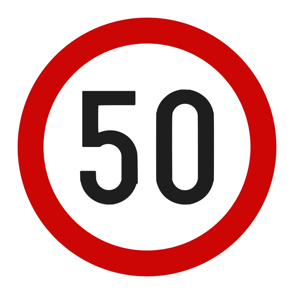 Indicator C27 – Limitare de viteză 50 km/h, Ø60 cm, Clasa I