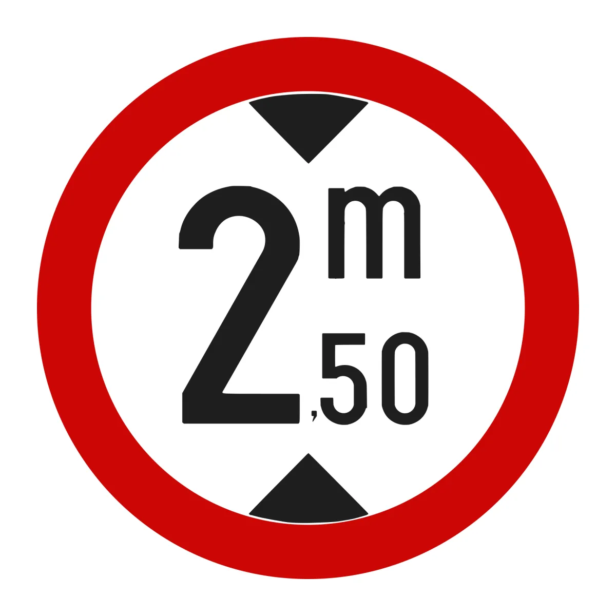 Indicator C17 – Accesul interzis vehiculelor mai înalte de 2,5 m, Ø60 cm, Clasa I