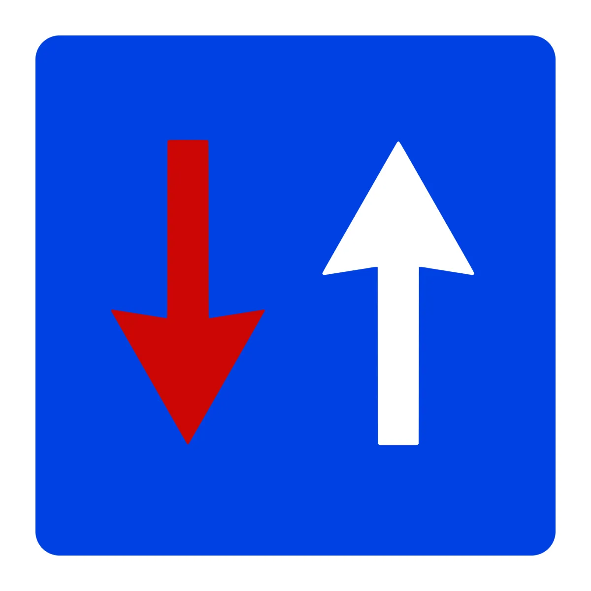 B6 Priority Sign – Priority over Oncoming Traffic, 65x65 cm, Class I