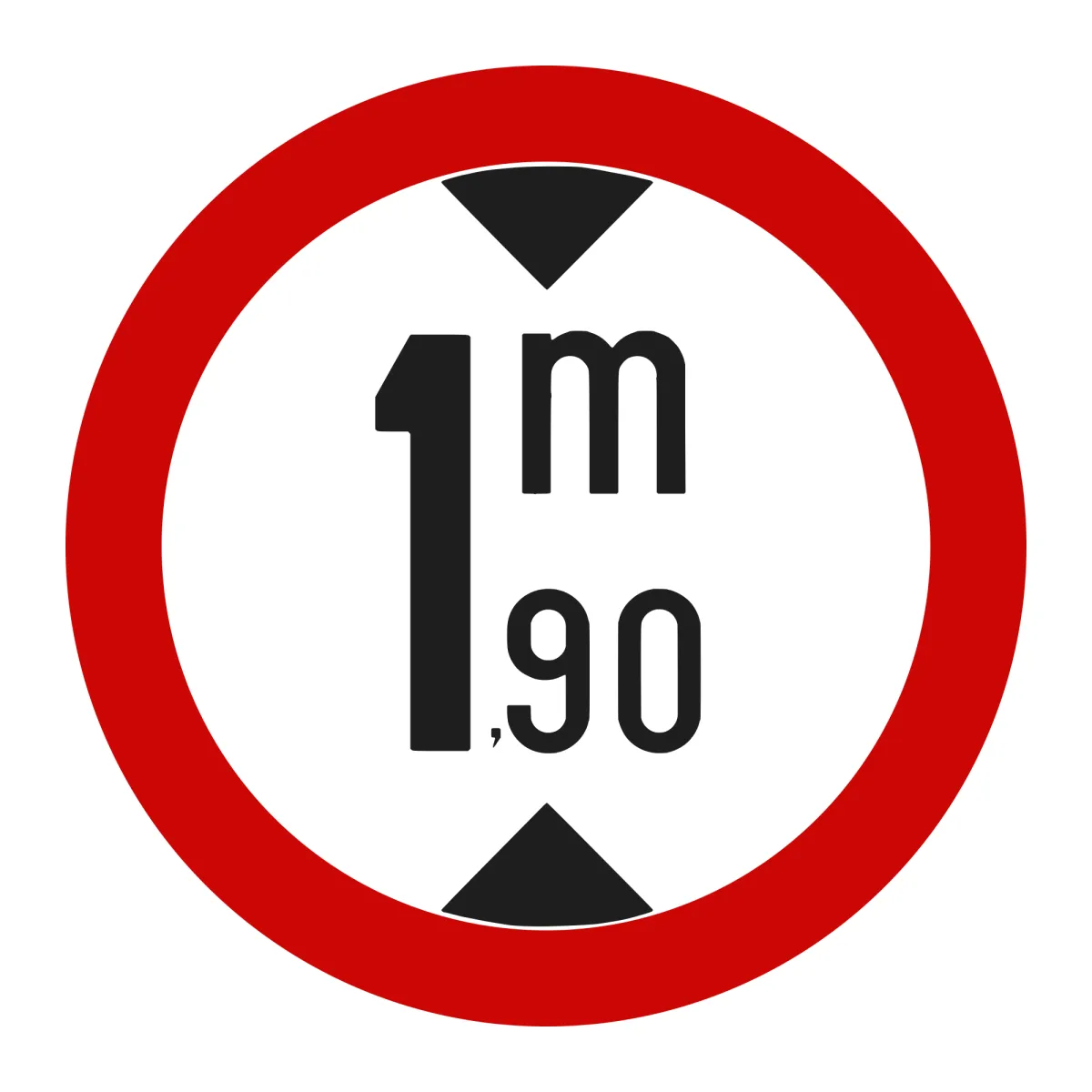 Indicator C17 – Accesul interzis vehiculelor mai înalte de 1,9 m, Ø60 cm, Clasa I