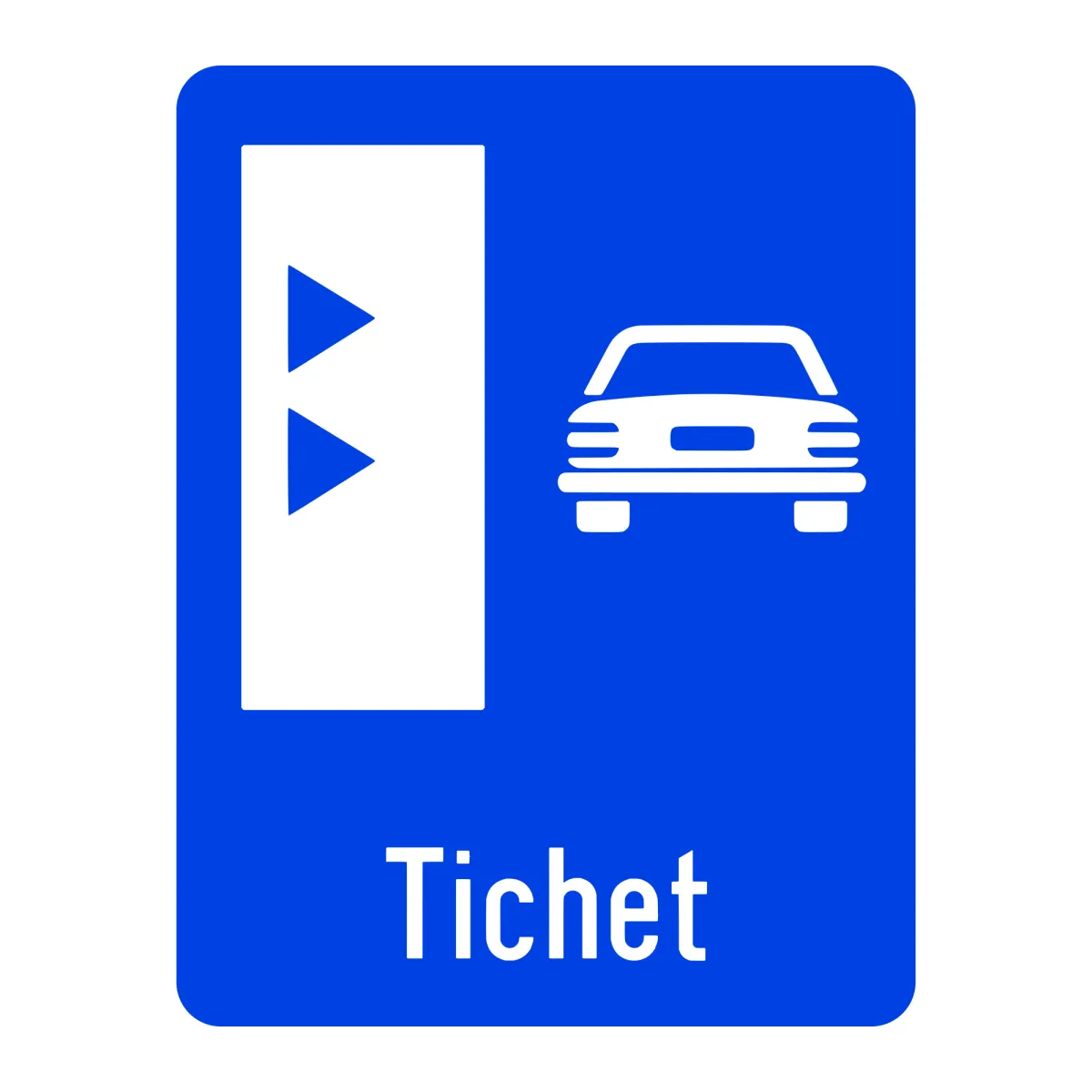 Indicator G71 – Acces pe bază de tichet, 50x65 cm, Clasa I