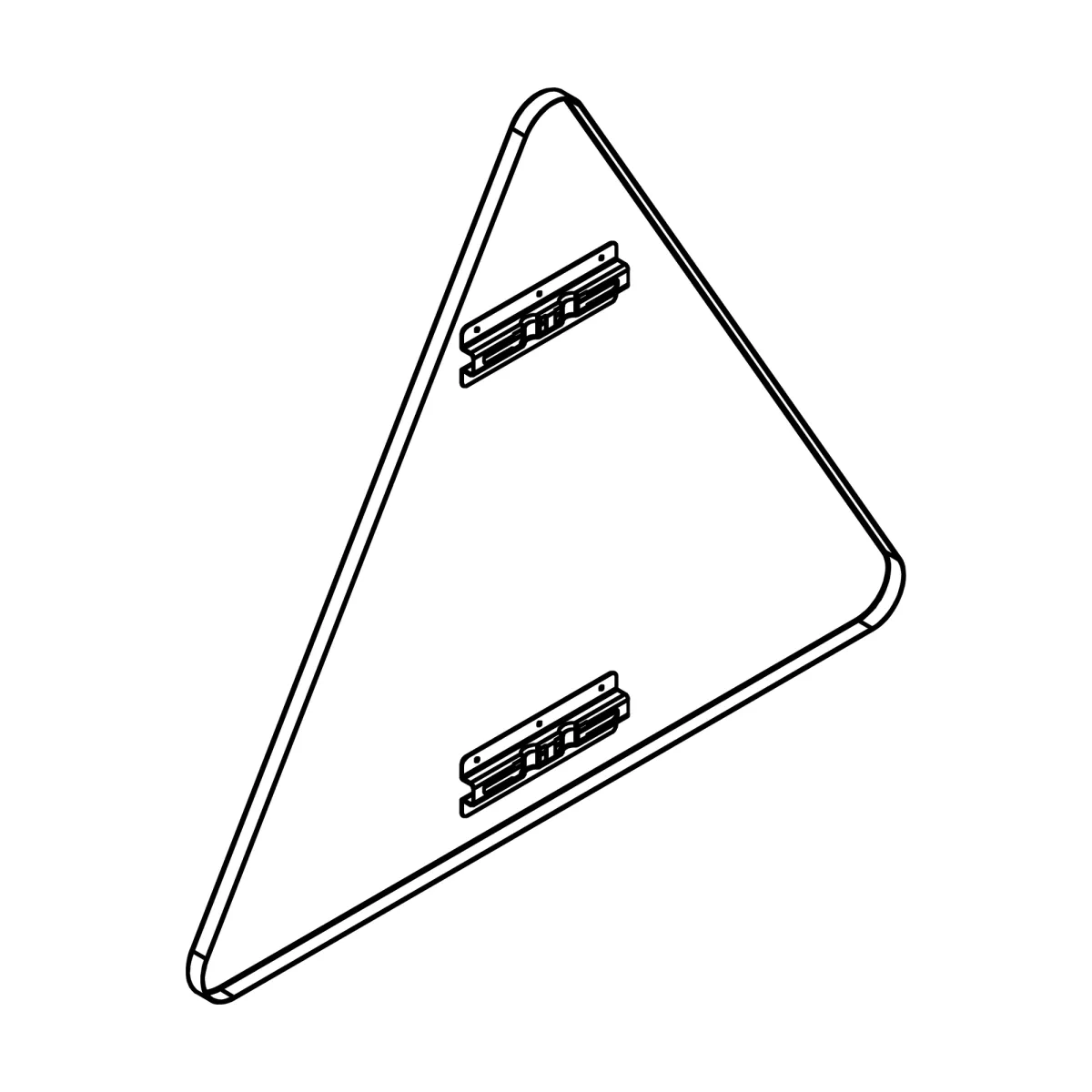 U10 Temporary Sign – Two-Way Traffic, 70 cm, Class I - imaginea 3
